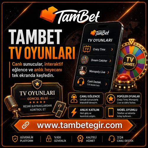 Tambet TV oyunları, BetGames, Lotto Instant Win, TV Bet, tombala, keno, WheelBet, blackjack, zar ve iskambil oyunları.